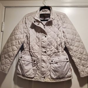 NWT Coach Signature Womens Oyster Diamond Quilted Jacket, Medium